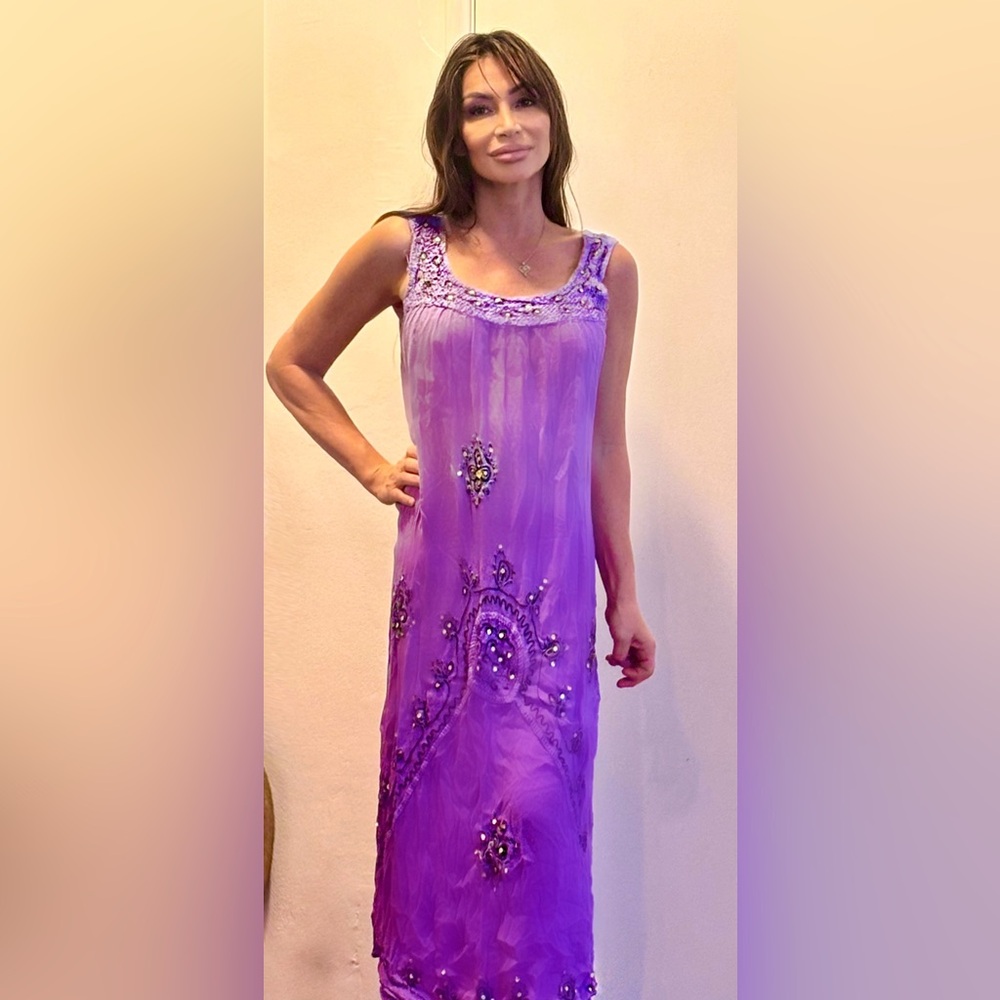 Long Bohemian beautiful 😍 purple dress 💜🦄